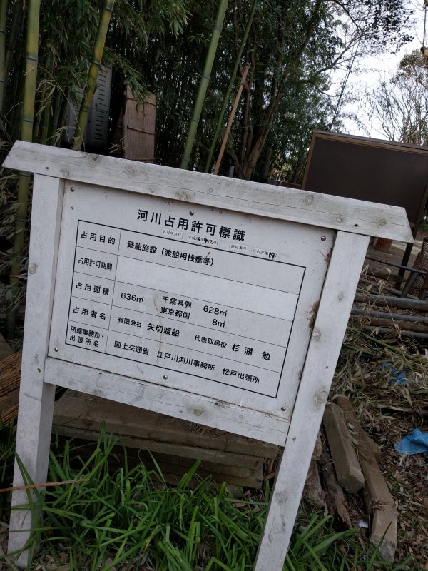 河川占有許可標識