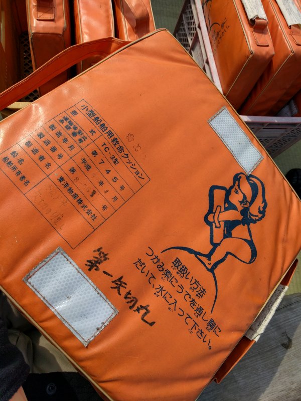 小型船舶用救命クッション