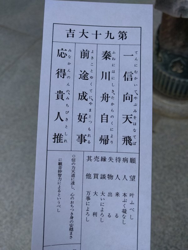 本日のおみくじ