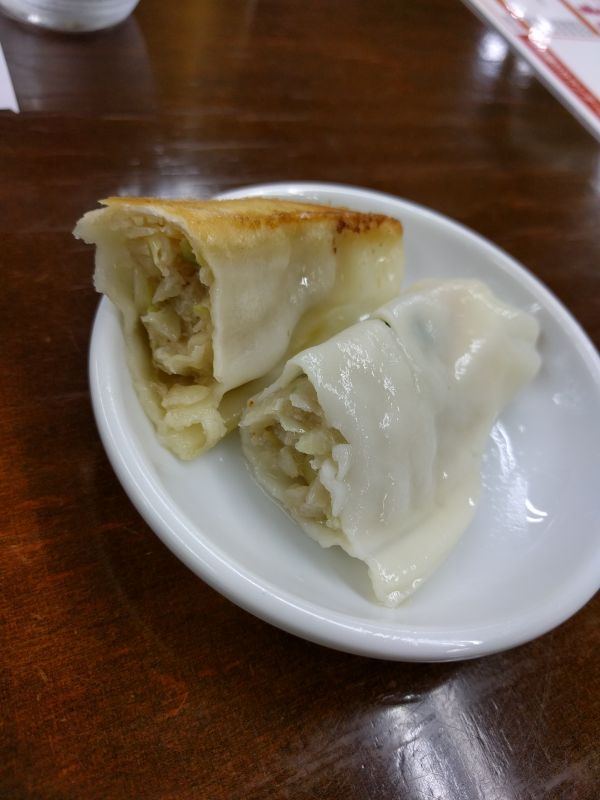 焼餃子と水餃子の中身