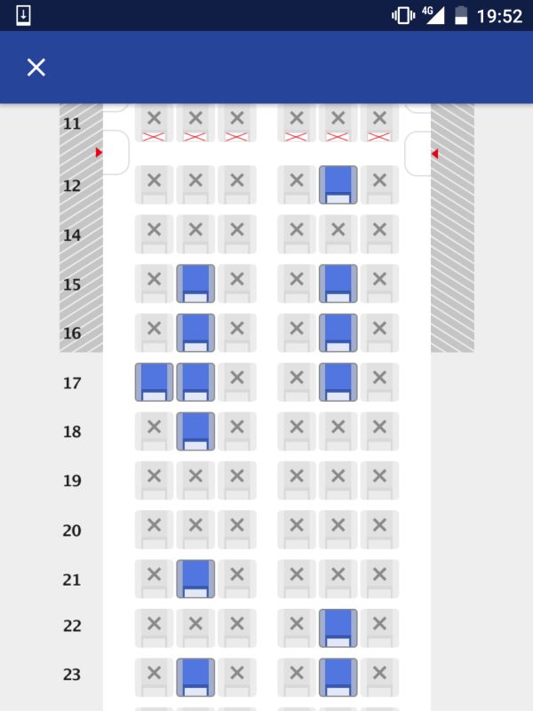 飛行機の座席指定