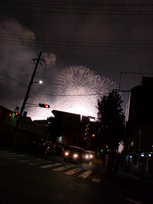 終了間際の打ち上げ