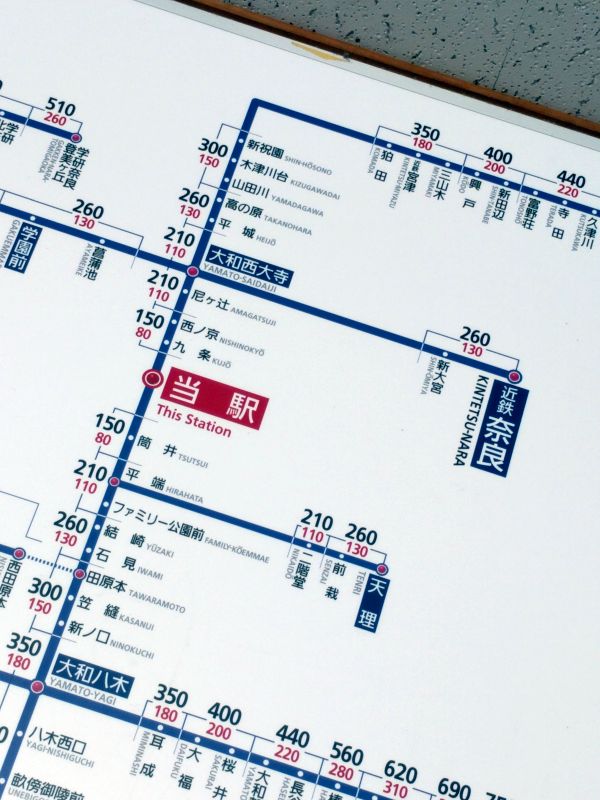 近鉄奈良駅への経路