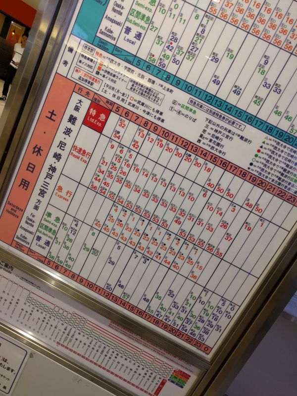 お帰り電車の確認