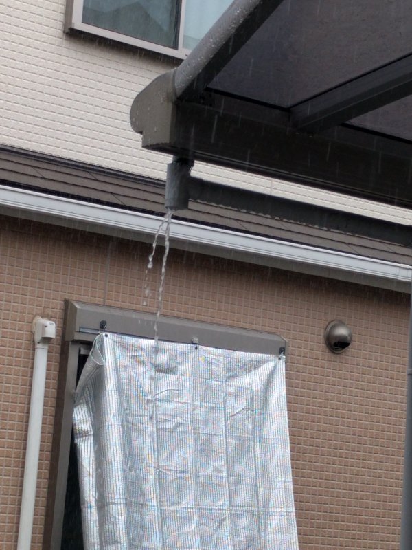 樋の雨水