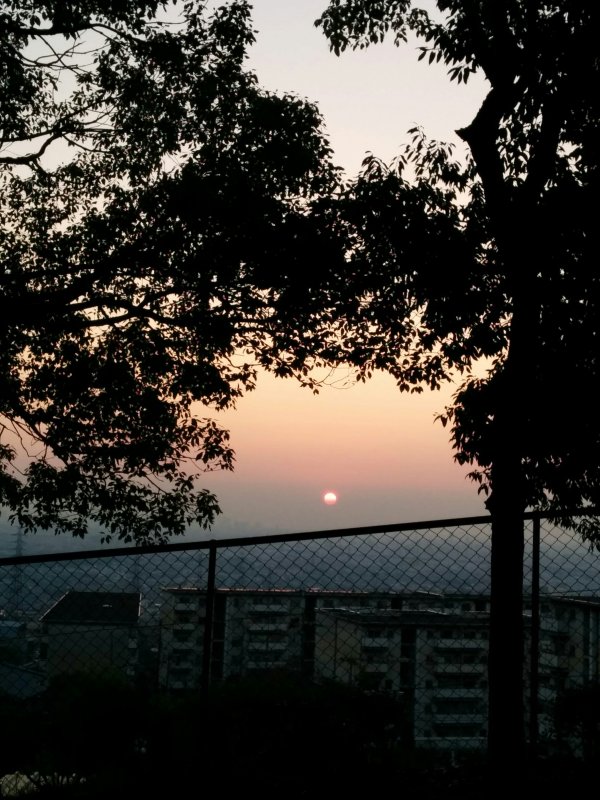 本日の日没風景