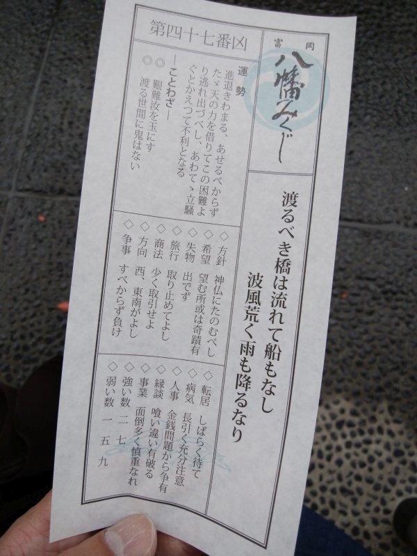 【凶】八幡みくじ