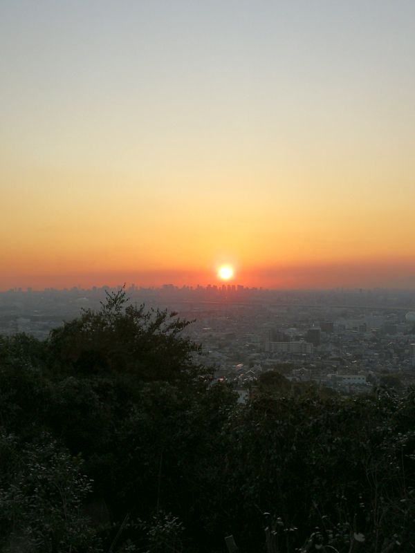 本日の夕日