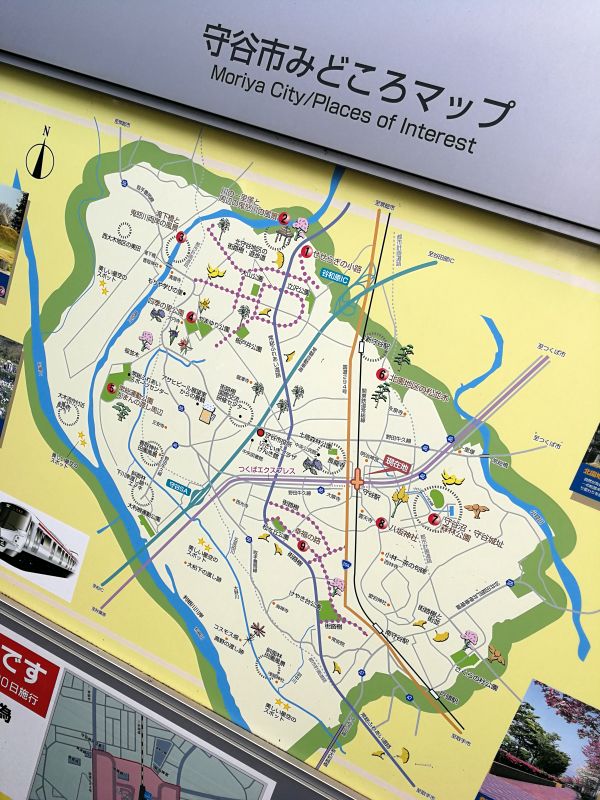 守谷市みどころマップ