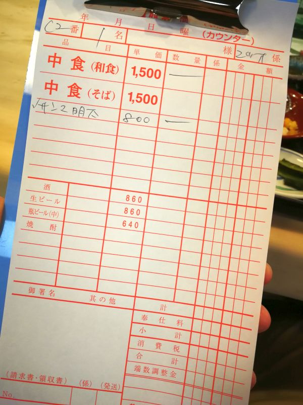本日の伝票