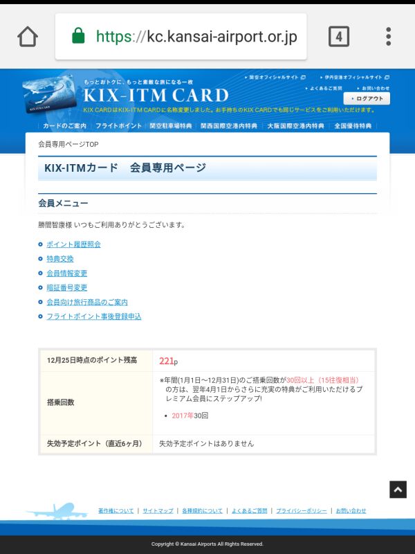 搭乗回数30回