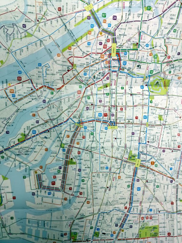 大阪市バスの路線図