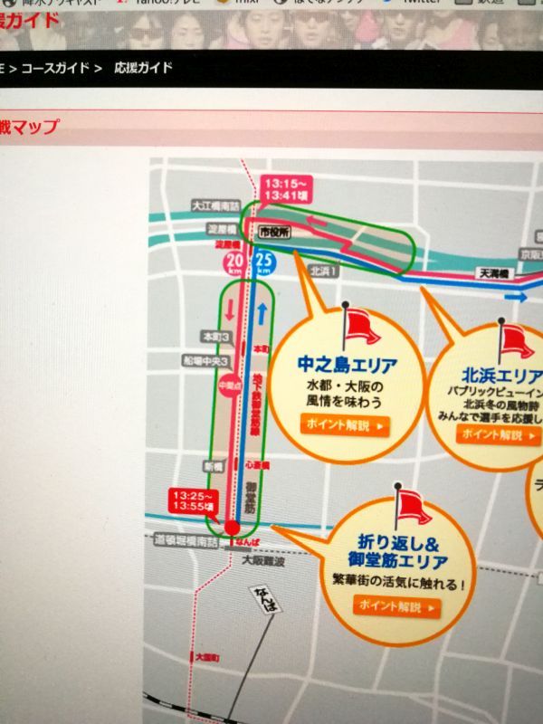 マラソンの通過推定時間
