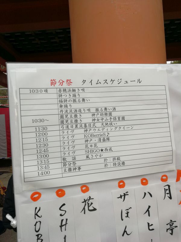 節分祭 タイムスケジュール