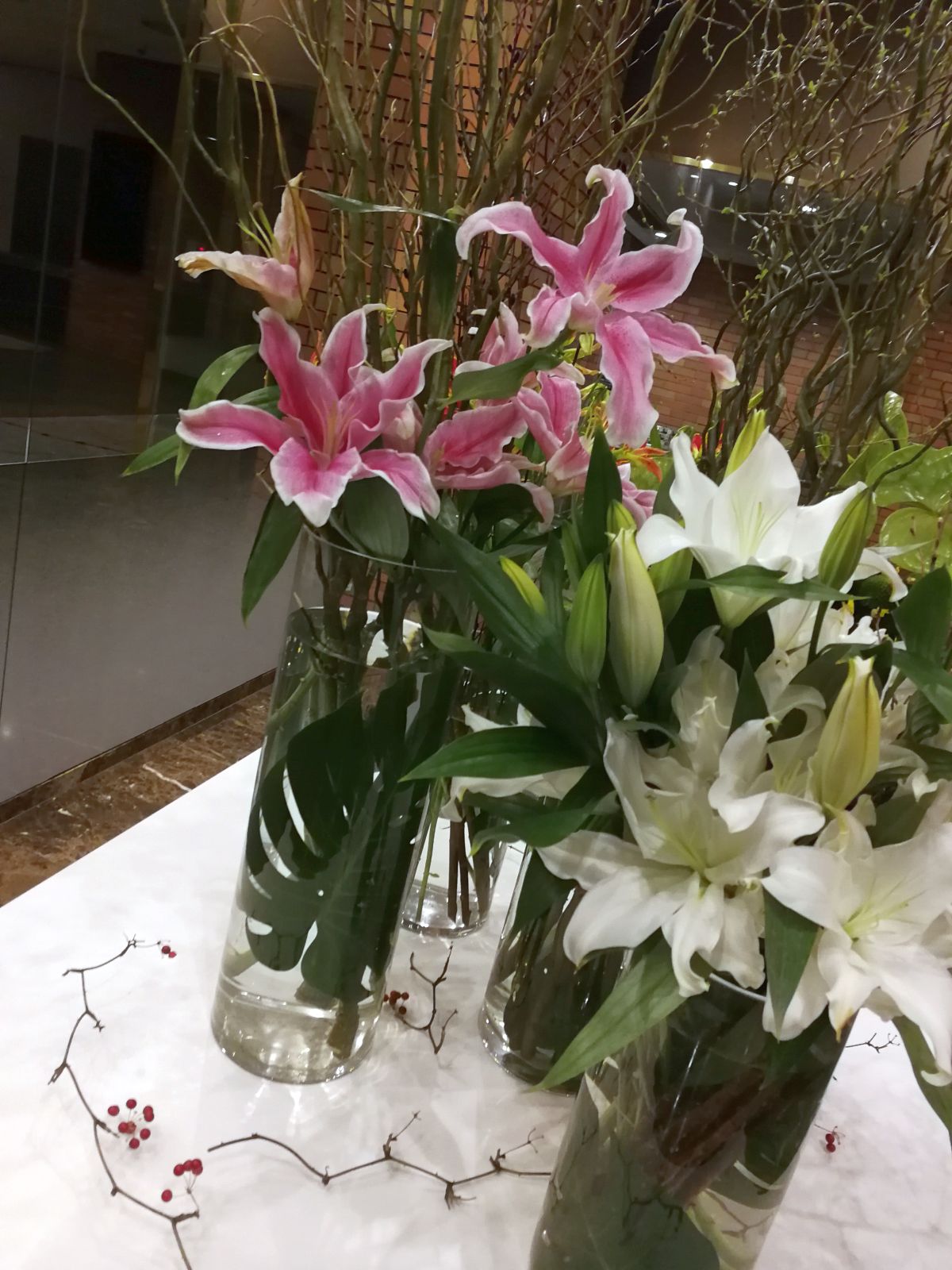 ロビーの花