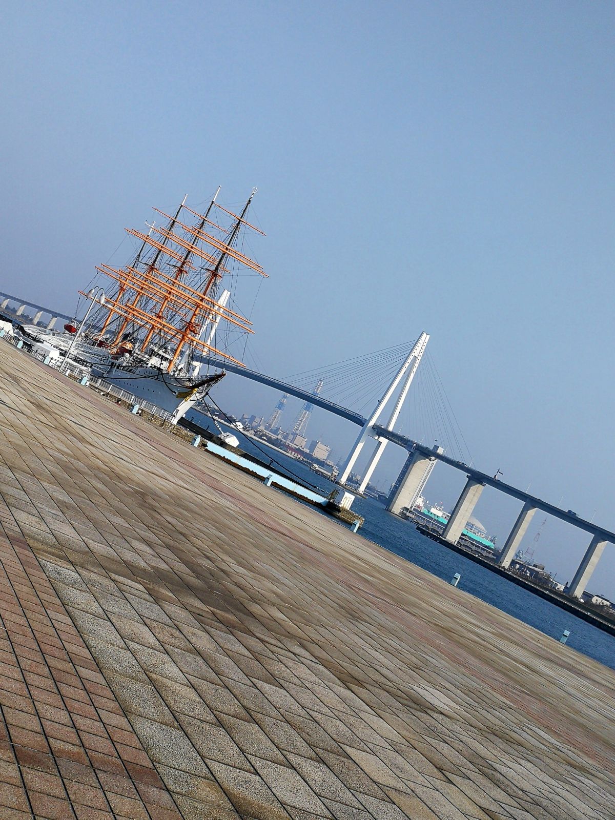 海王丸と新湊大橋