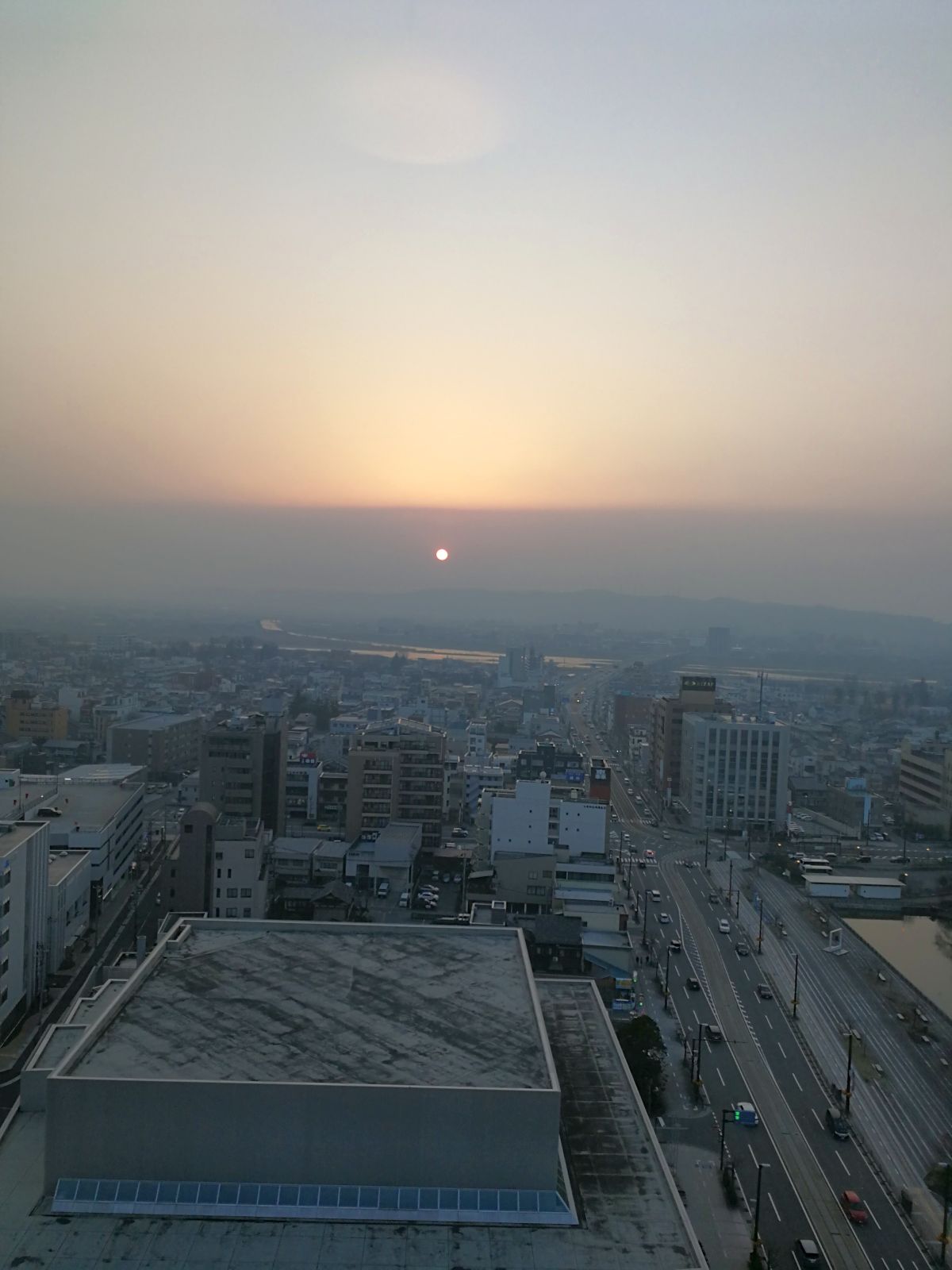 17階からの日没風景