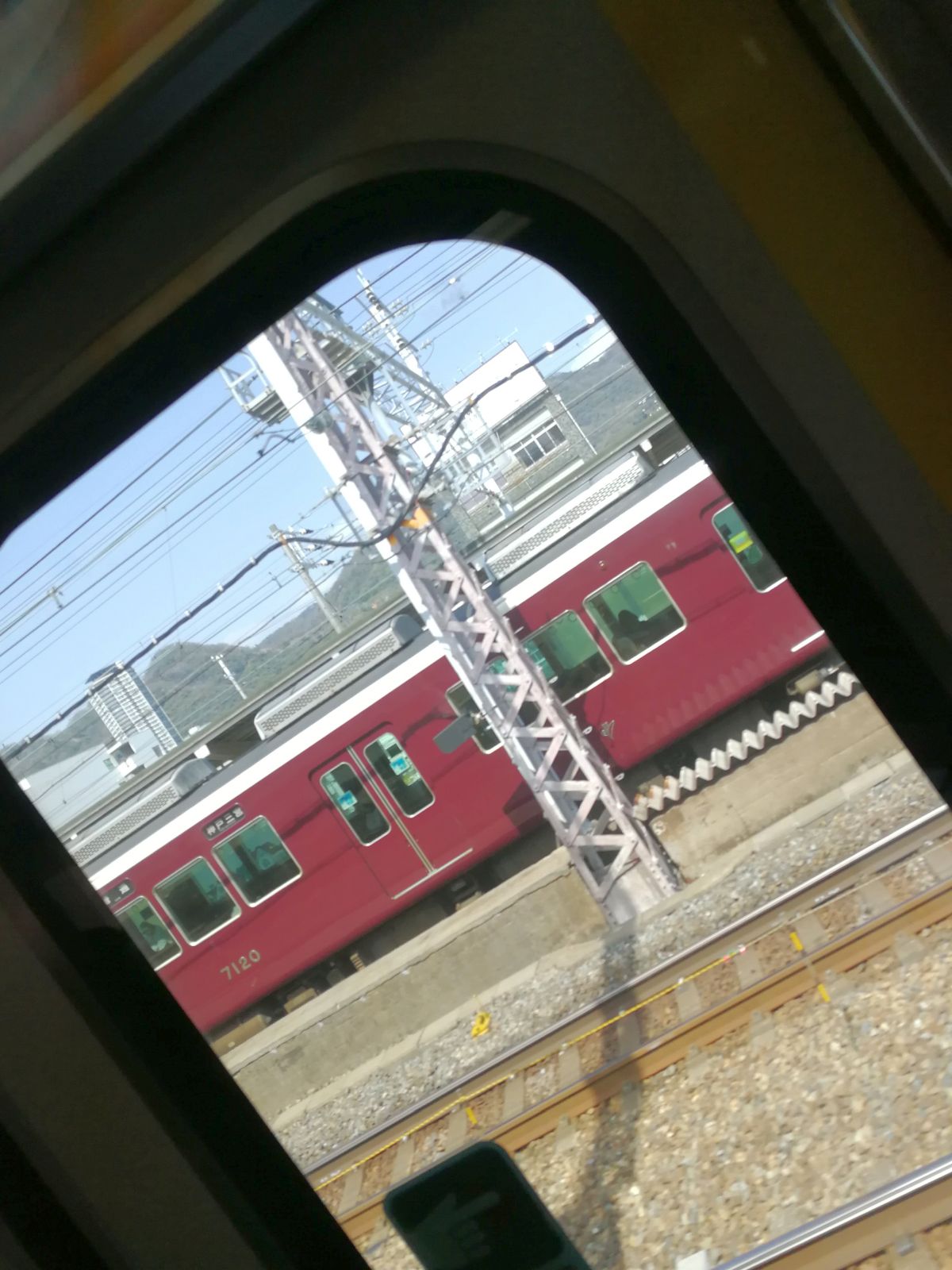 阪急電車と併走