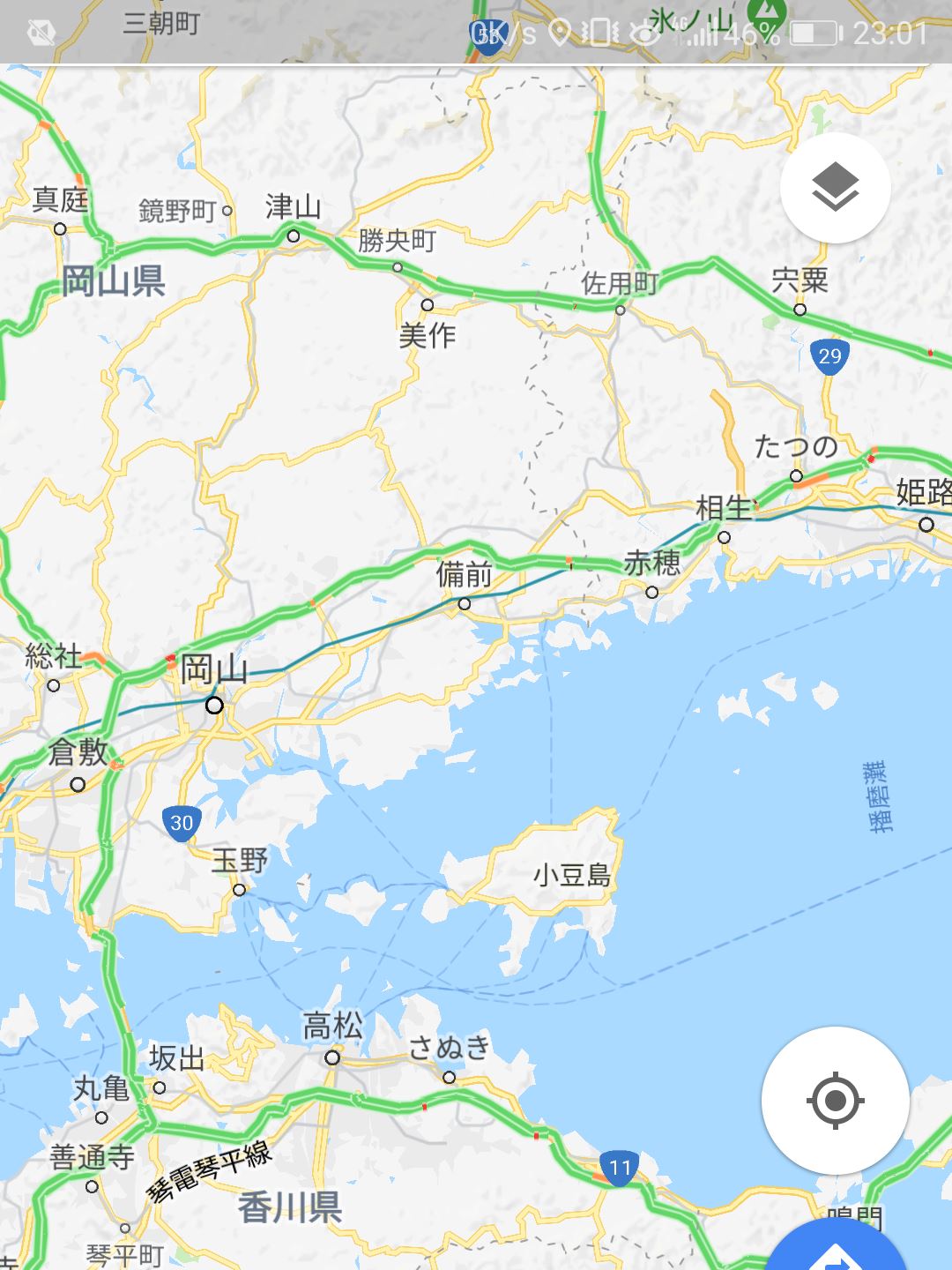 岡山の位置