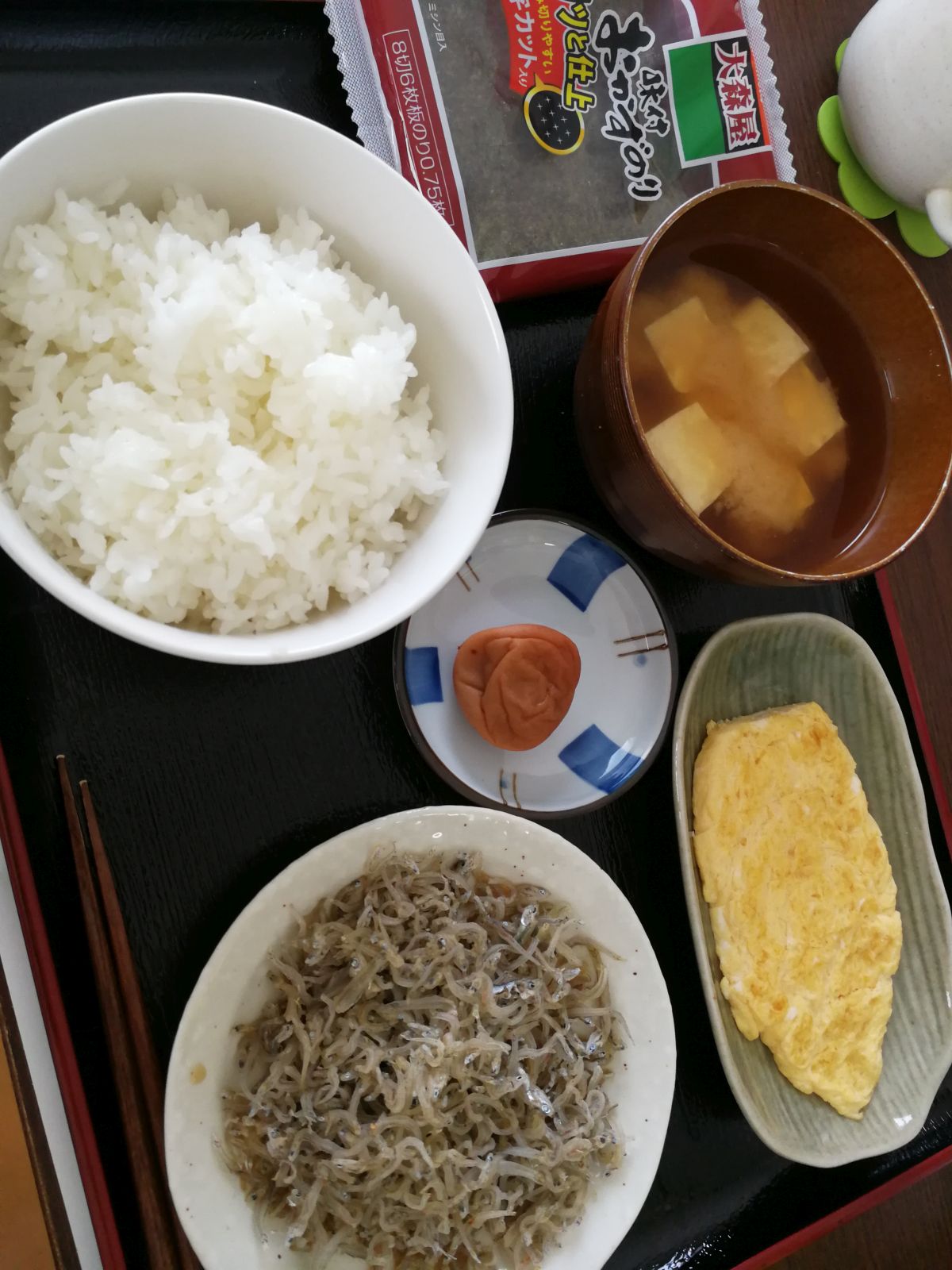 本日の朝食兼昼食