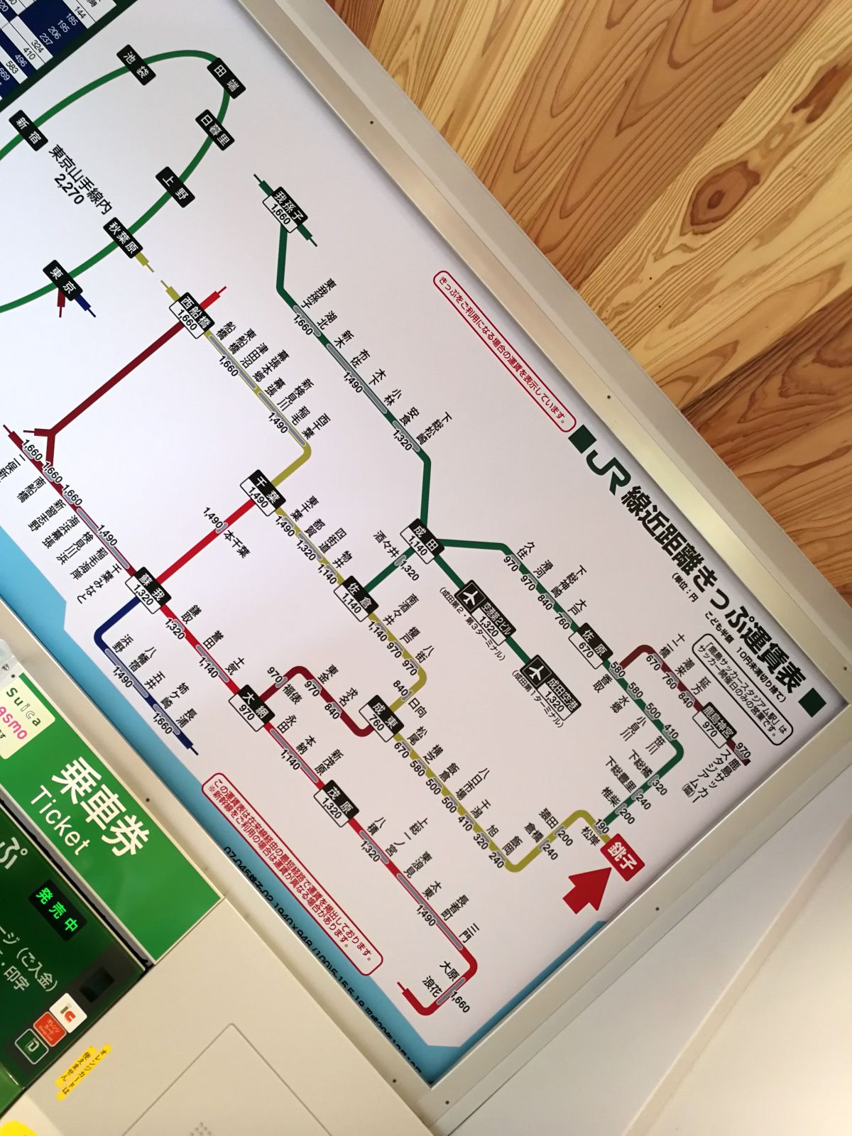 近距離きっぷ料金表
