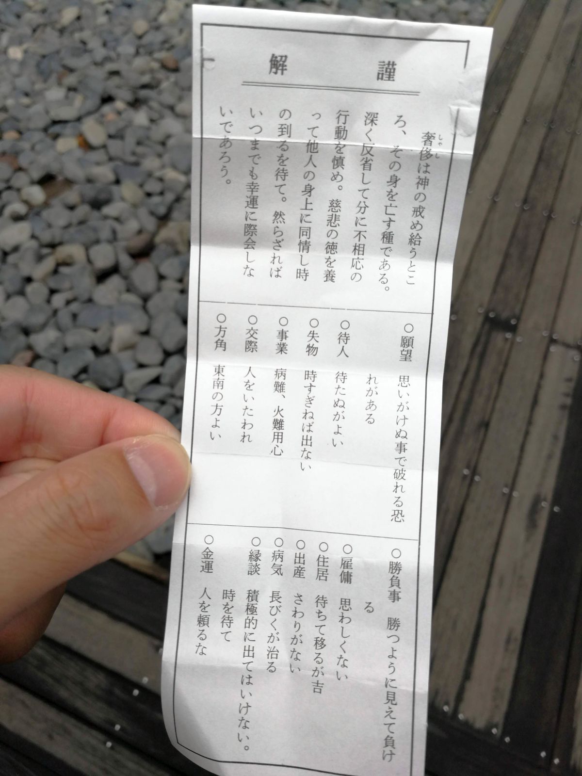 謹解