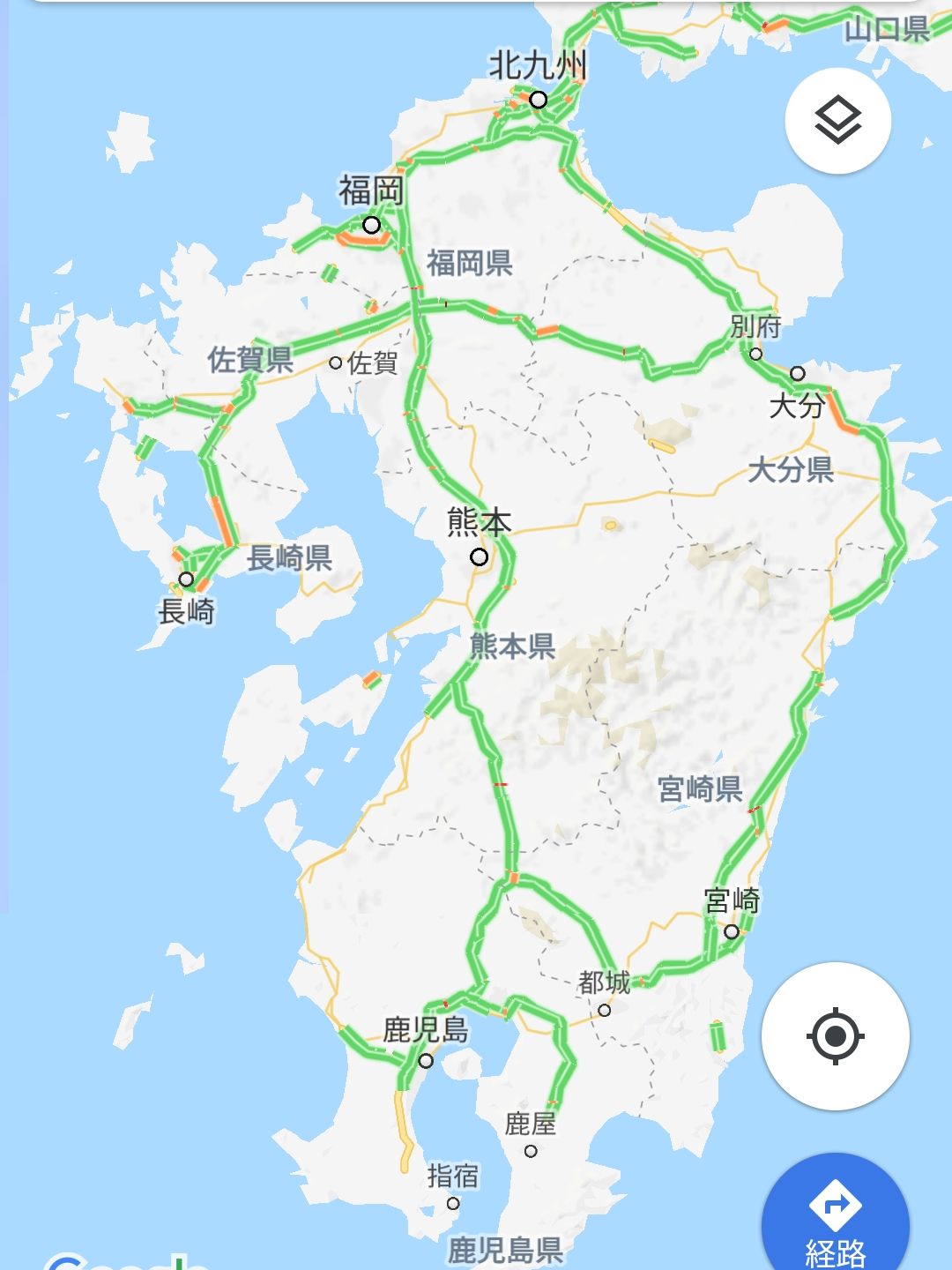 某嬢達の移動経路