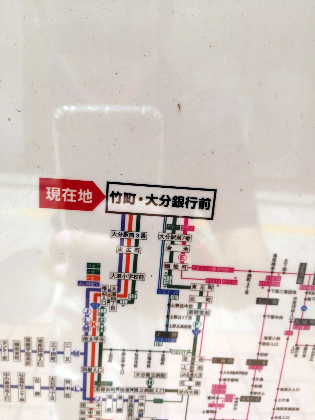 バスの路線図