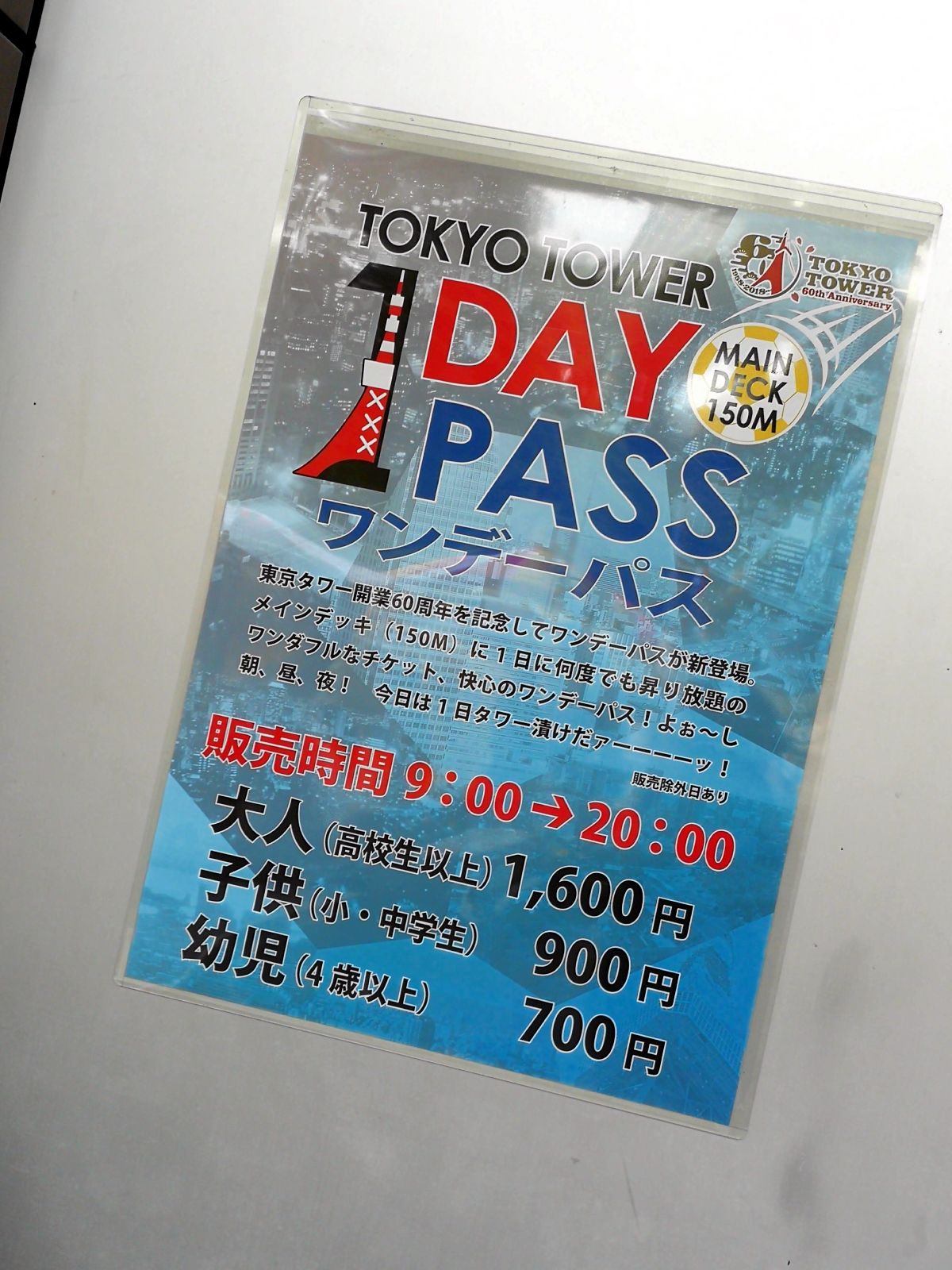 TOKYO TOWER 1 DAY PASS