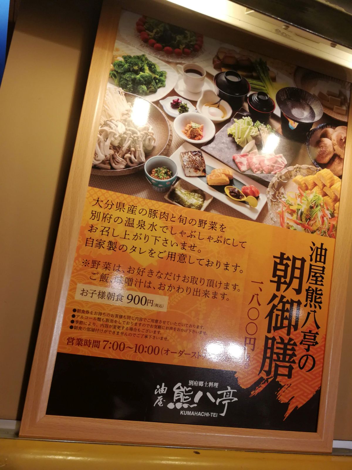 朝御膳のお値段