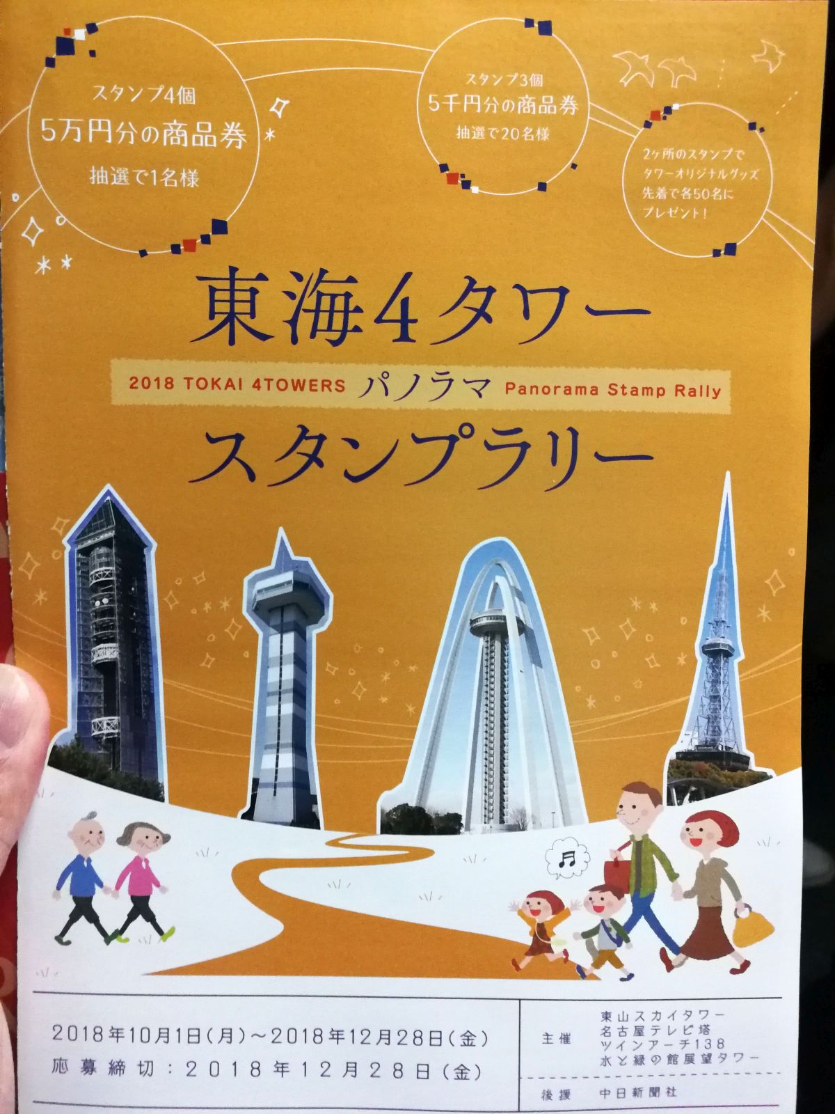 TOKAI 4タワーズ パノラマスタンプラリーのチラシ