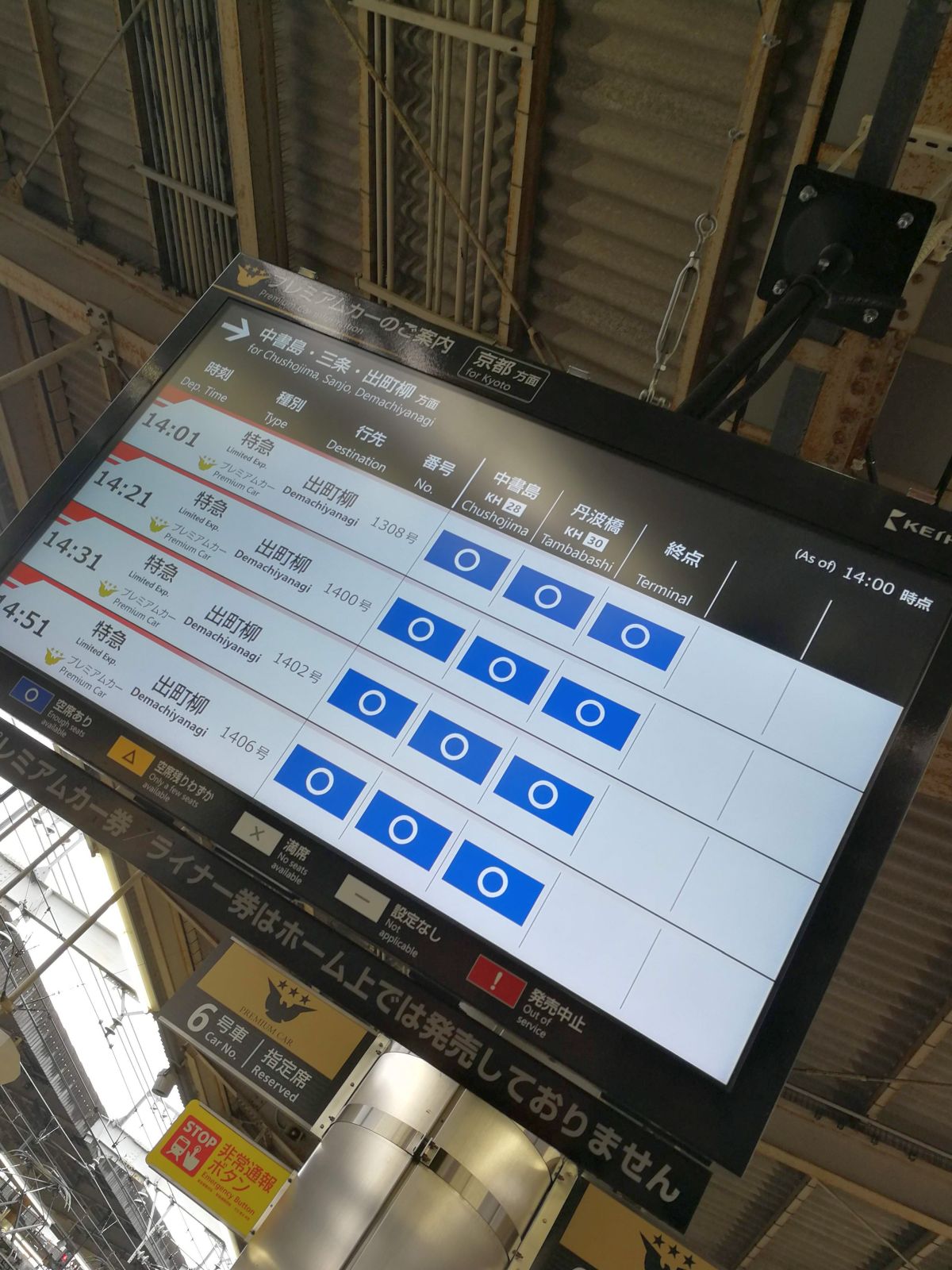 プレミアムカー空き状況