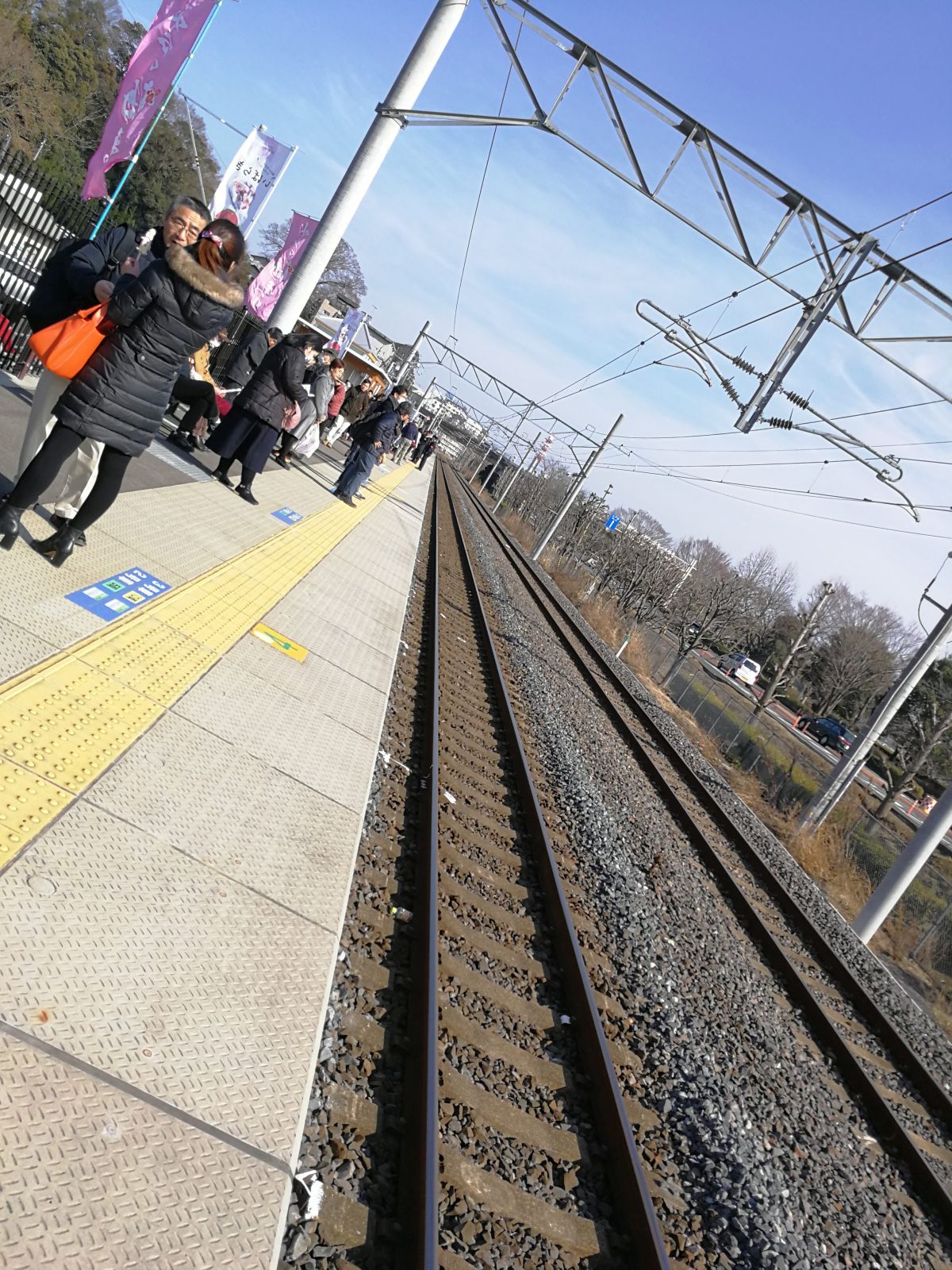 偕楽園駅のホーム