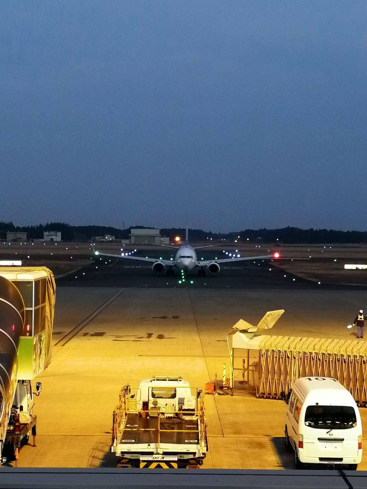 飛行機の着陸