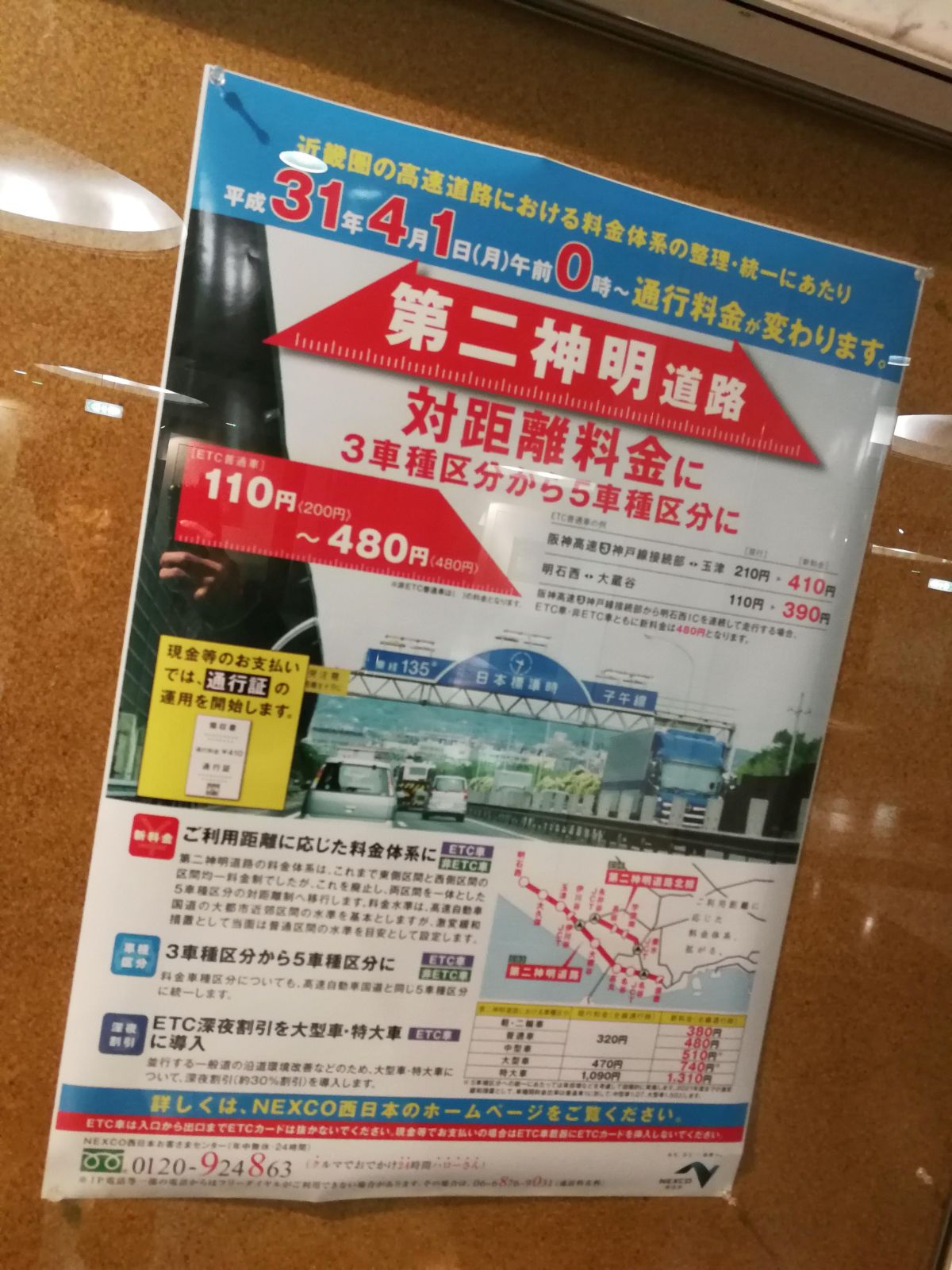第二神明道路の通行料金変更