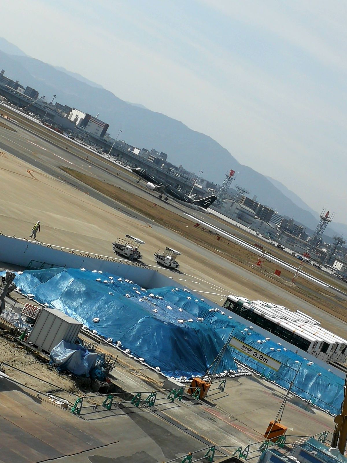 空港内の工事