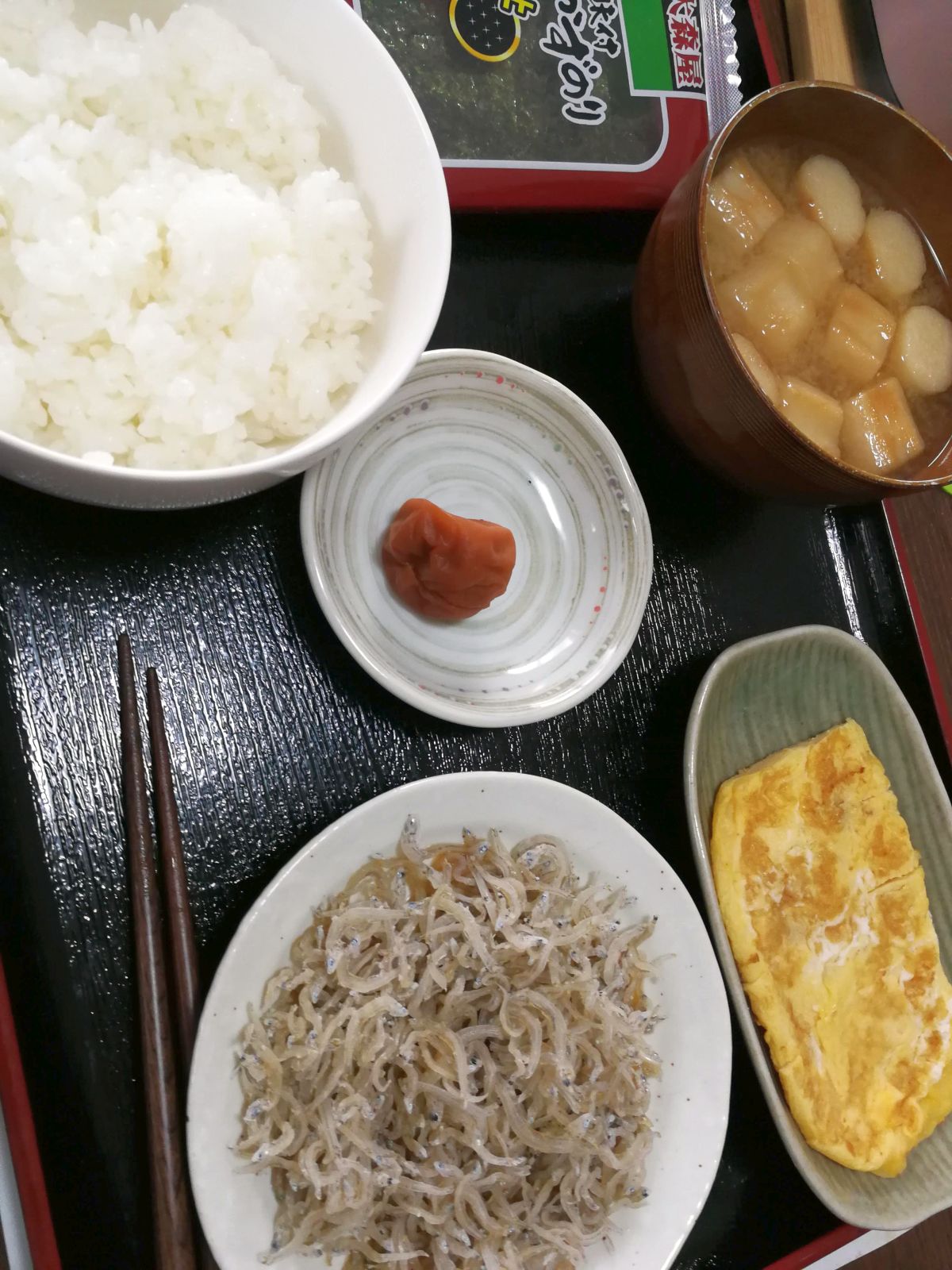 本日の朝食兼昼食