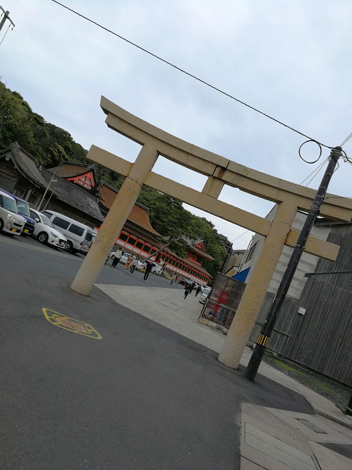 神社の駐車場