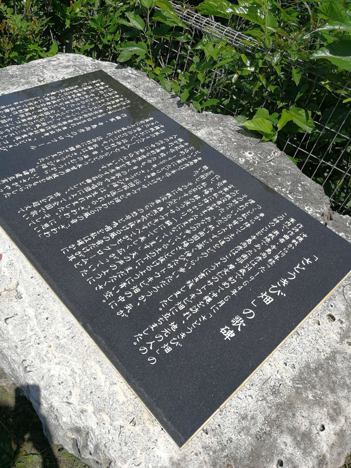 「さとうきび畑」の歌碑について