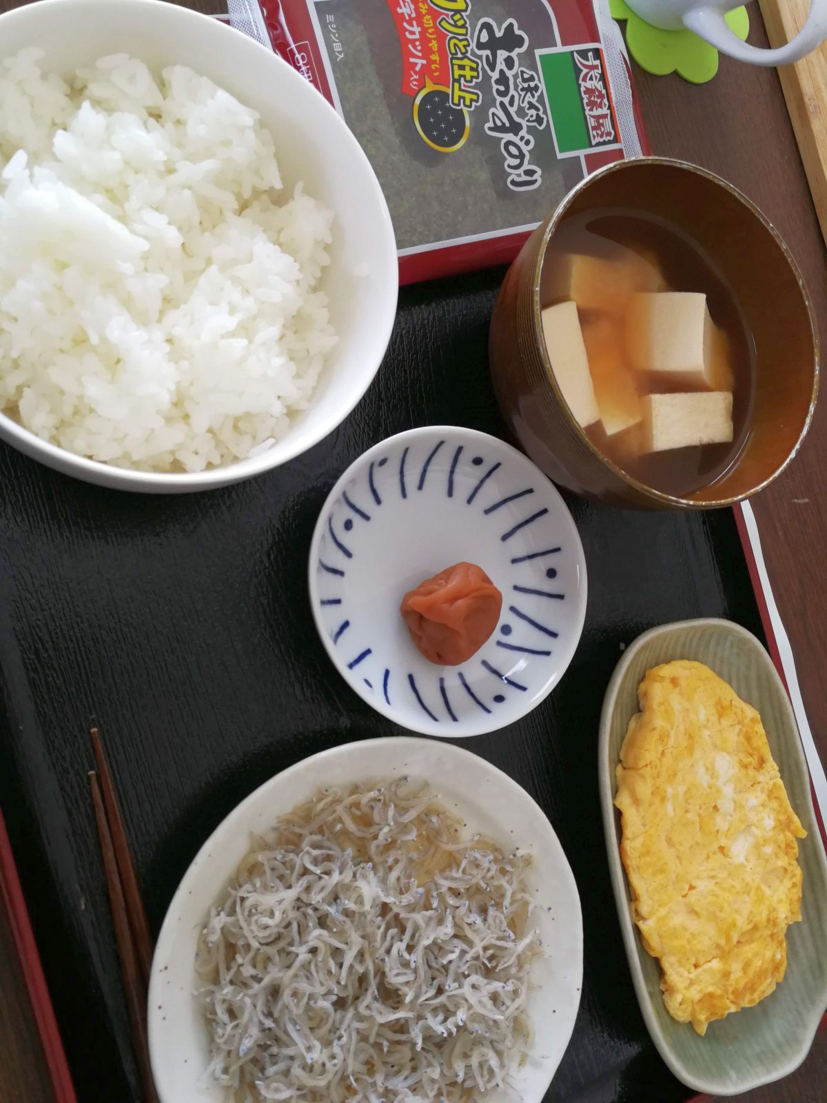 本日の朝食兼昼食