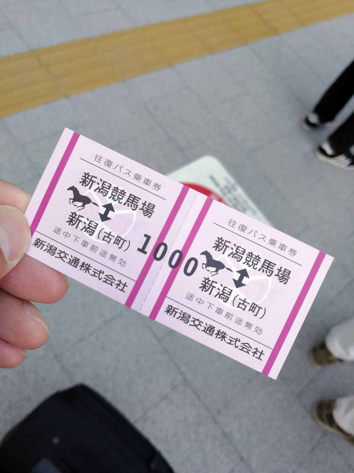 往復バス乗車券