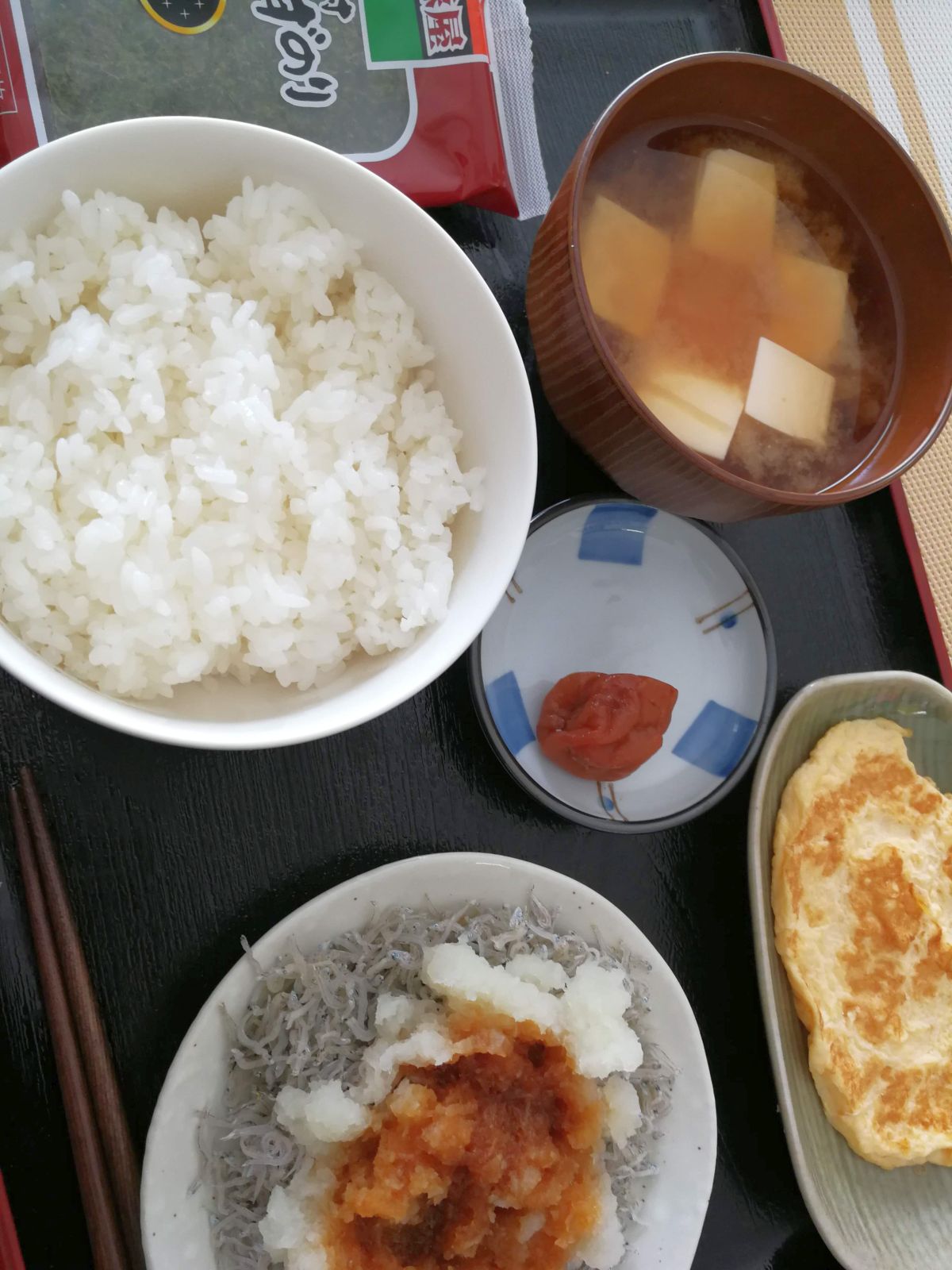 本日の朝食兼昼食