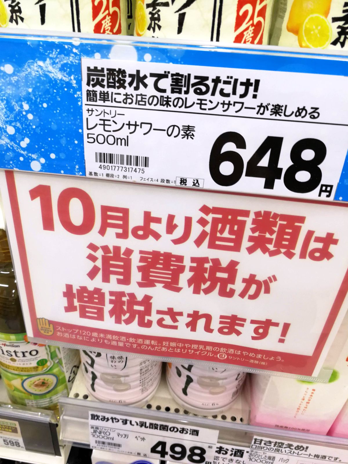 酒類は消費税が増税されます