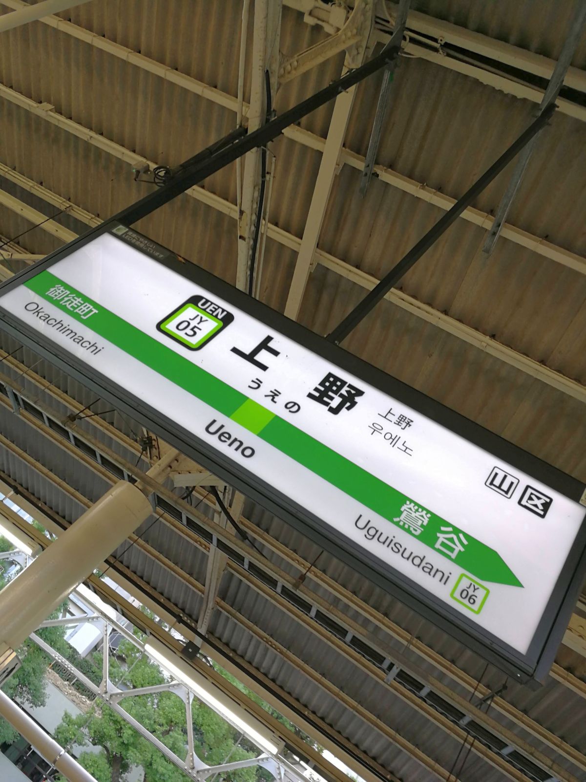 上野駅着