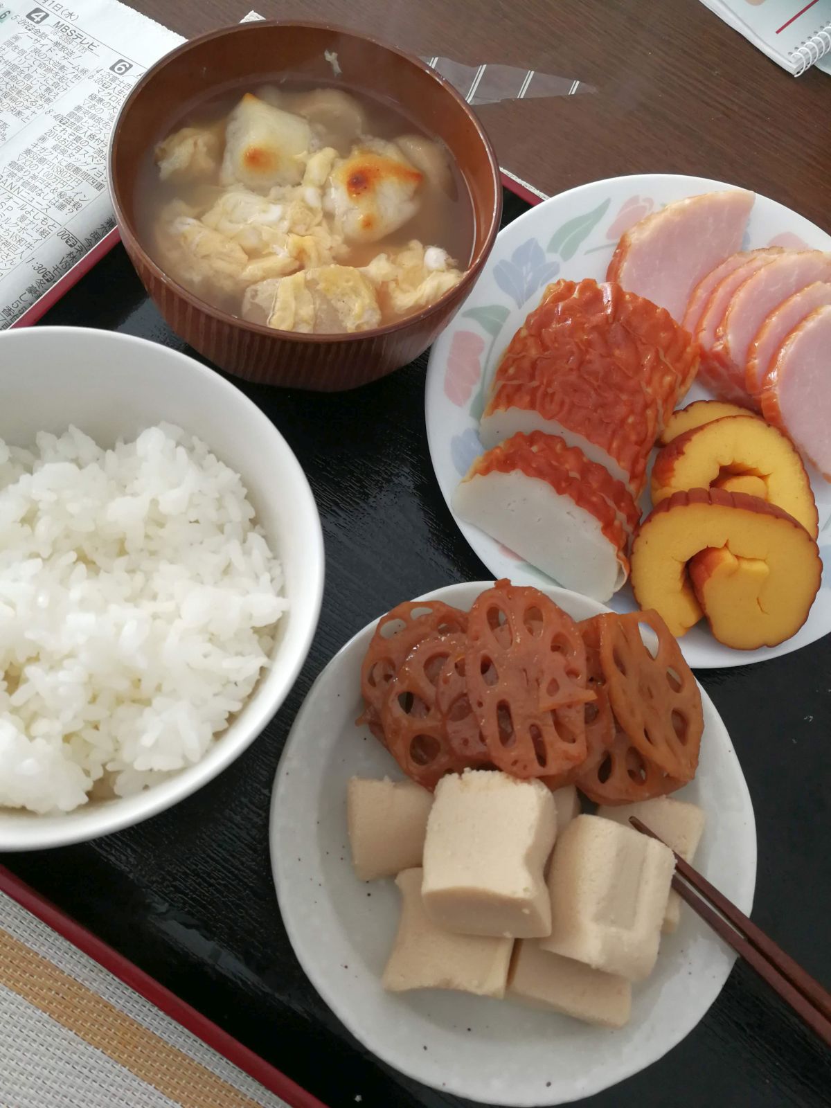 本日の朝食兼昼食