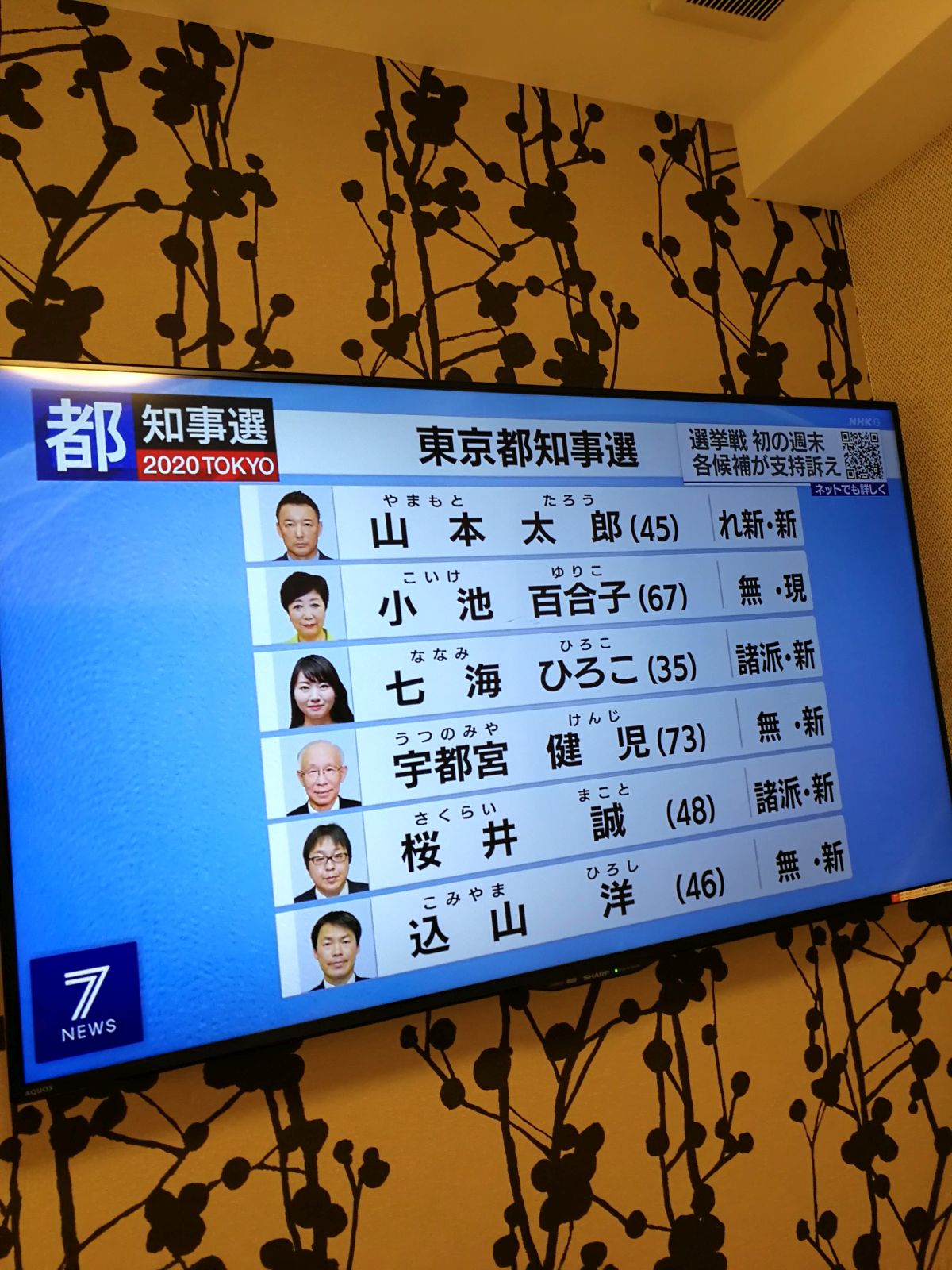 東京都知事選立候補者