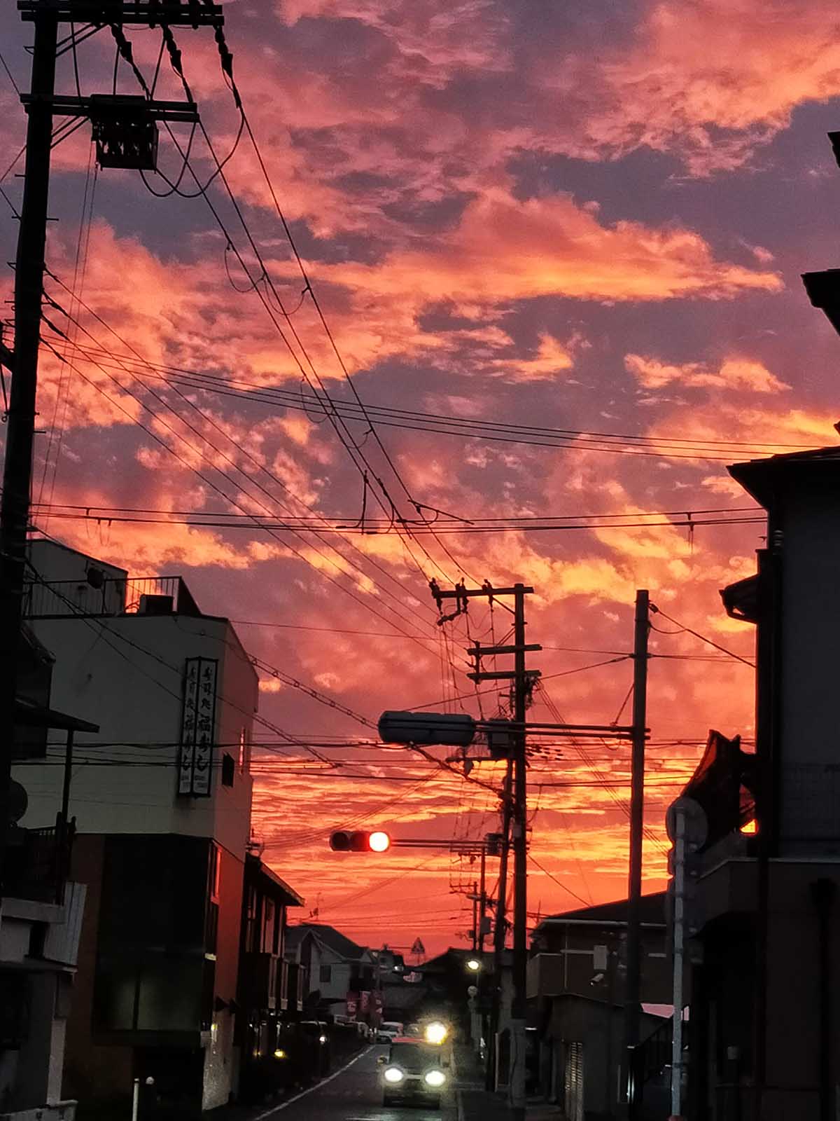 本日の夕焼け