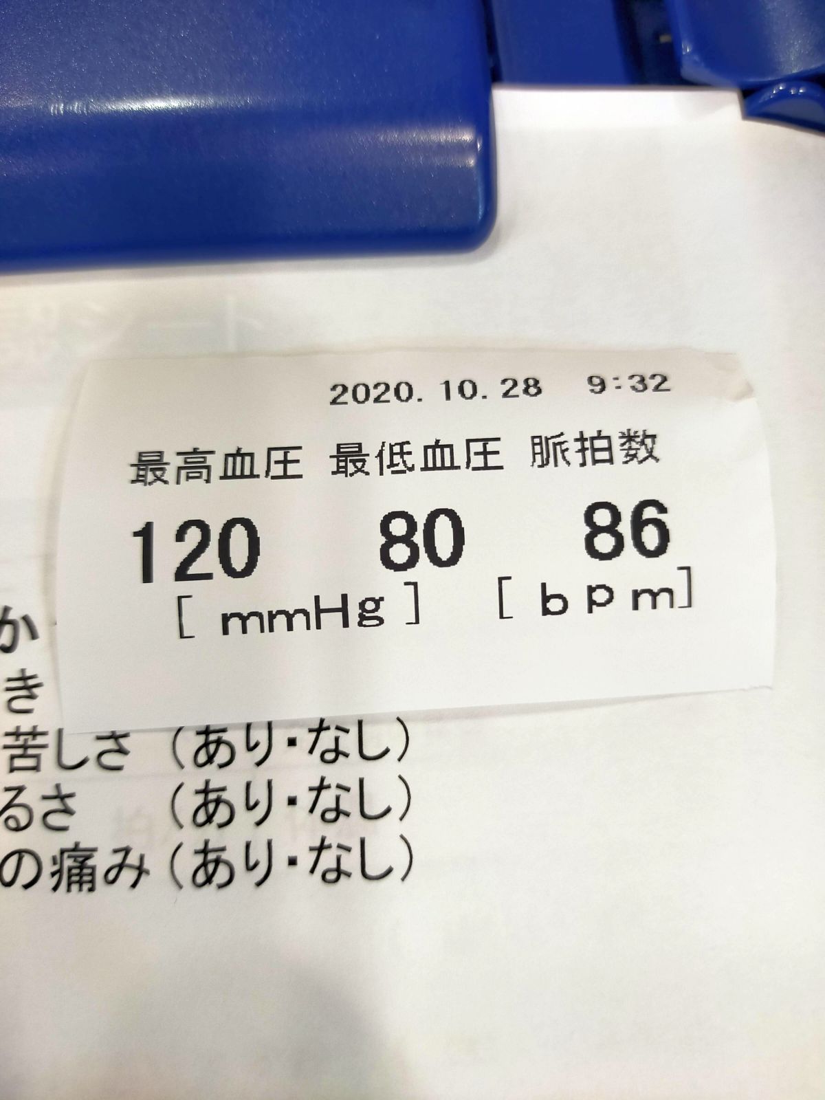 本日の血圧