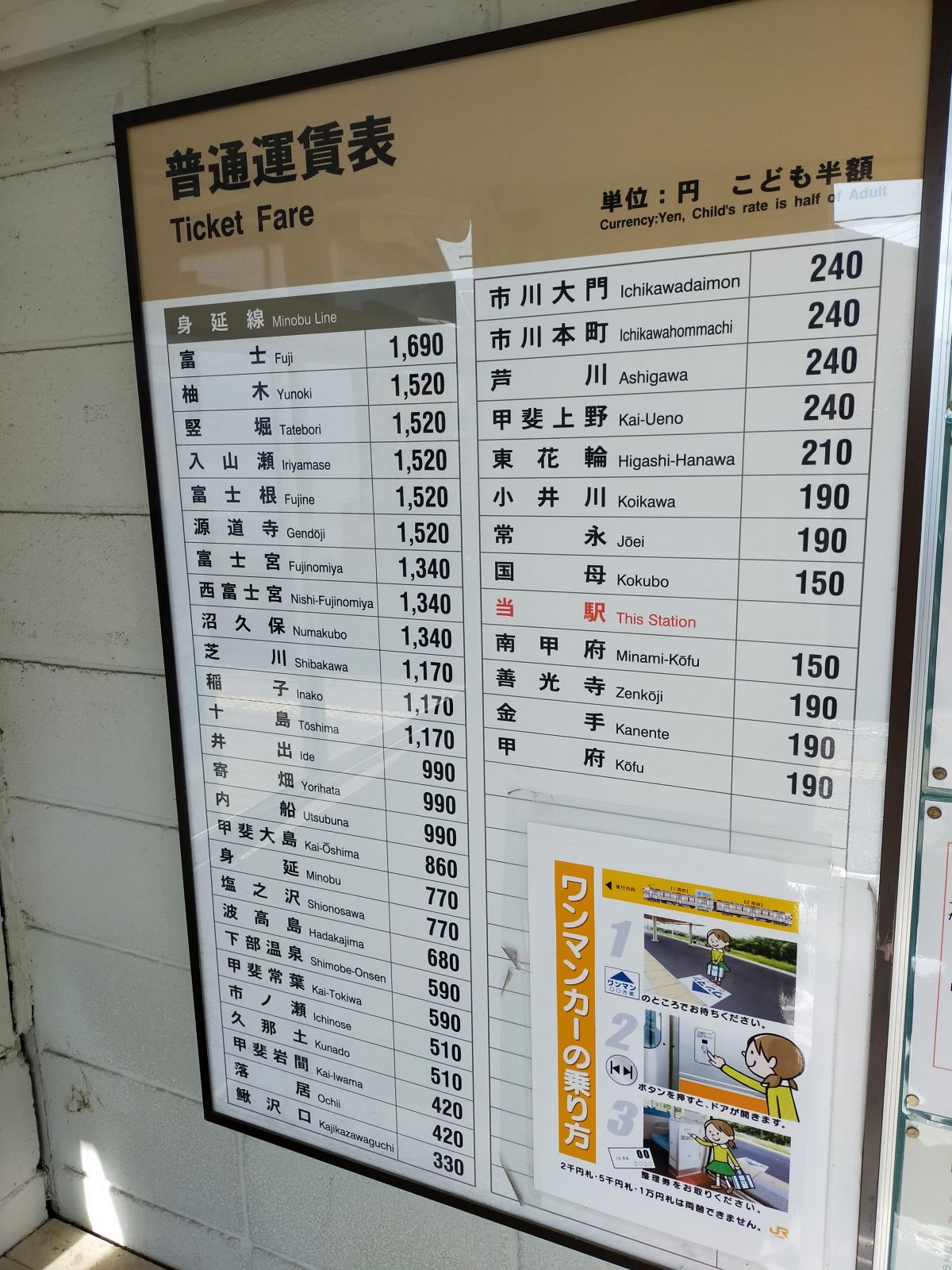 普通運賃表