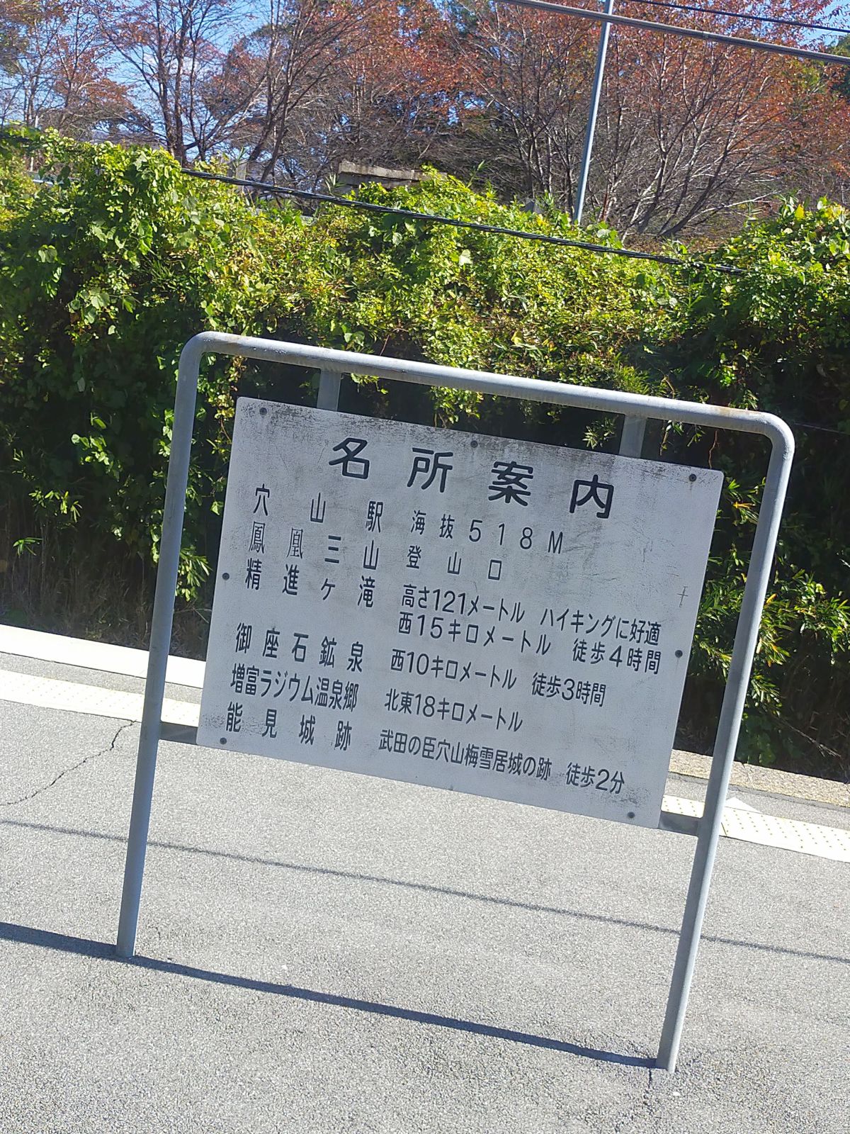 穴山駅名所案内